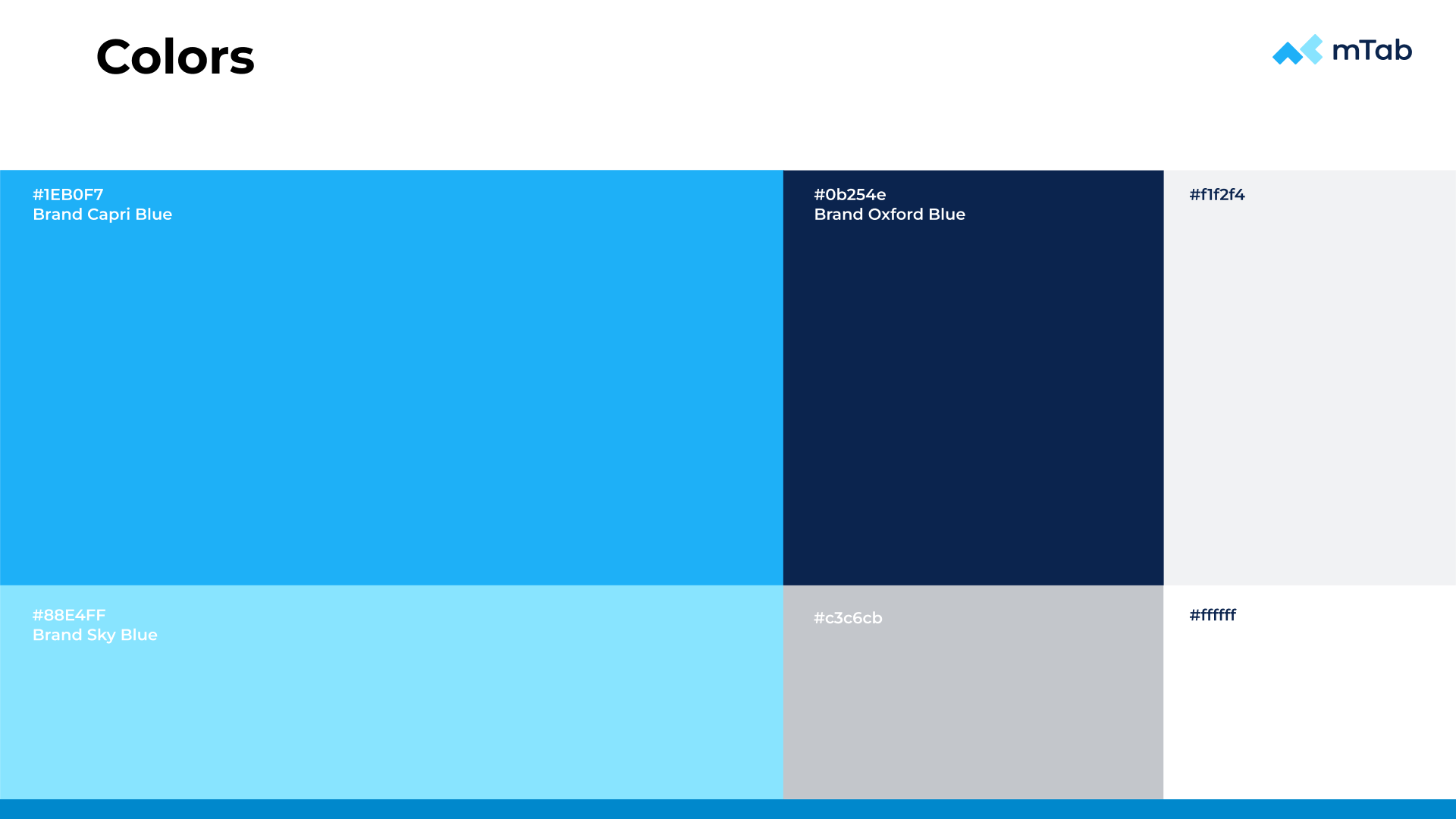 mTab logo – Different colour variants