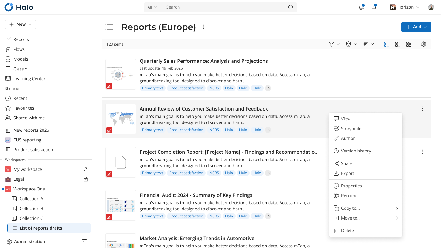List view