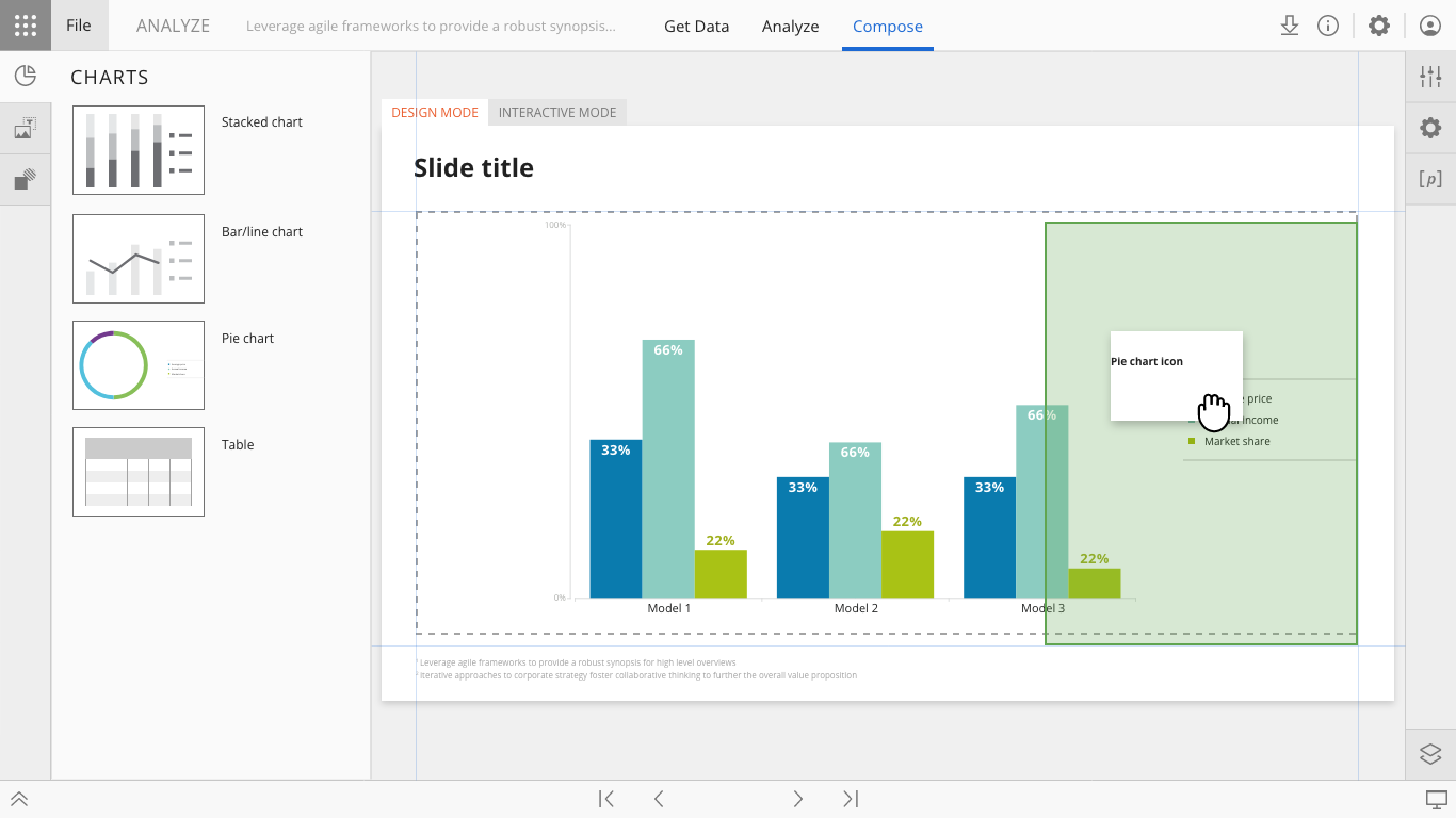Halo reports canvas interface