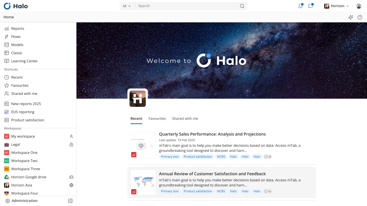 Halo landing page