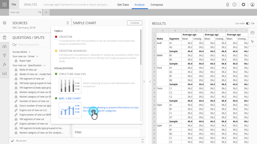 Halo reports query interface